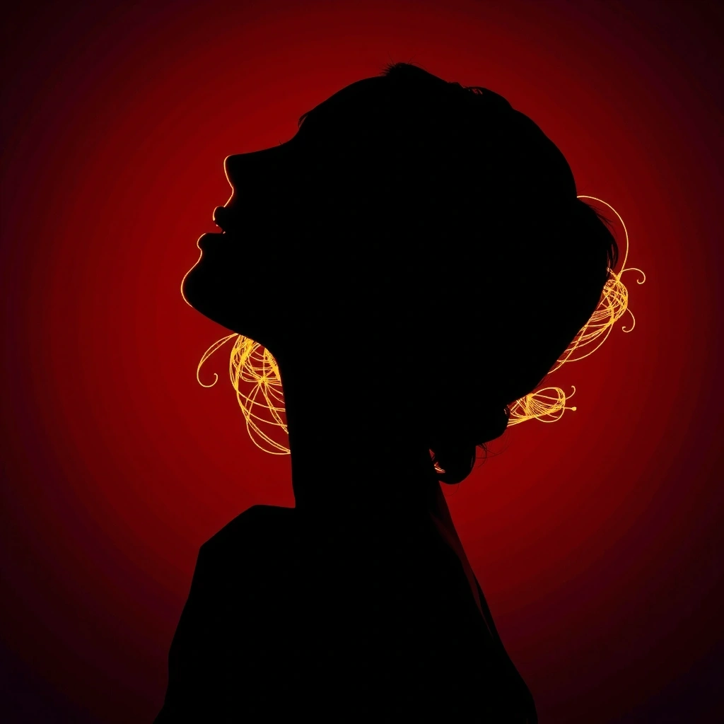 Sylwetka profilu - linia złota