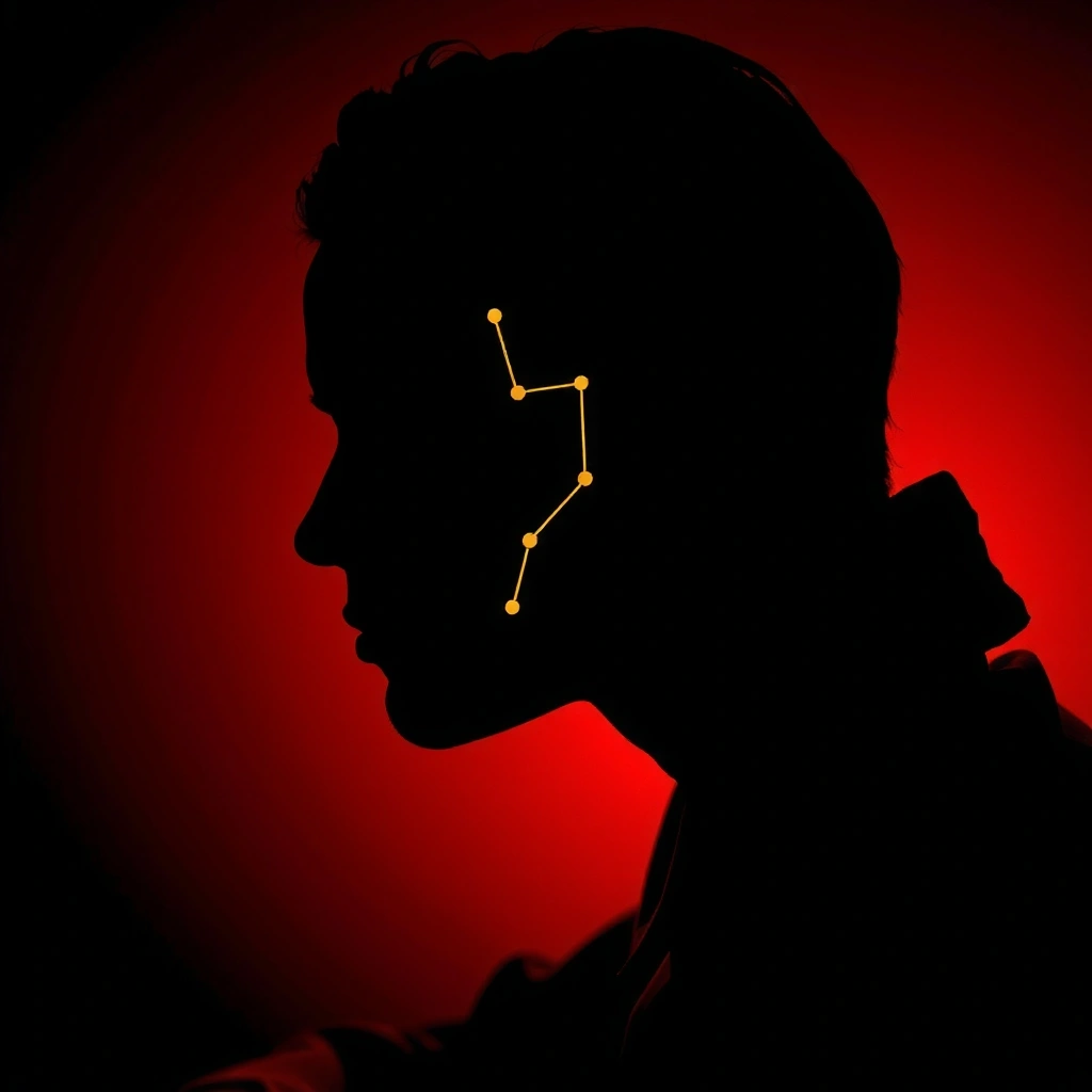 Sylwetka profilu - linia złota