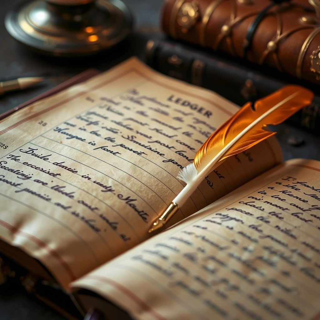 Illustration of a ledger